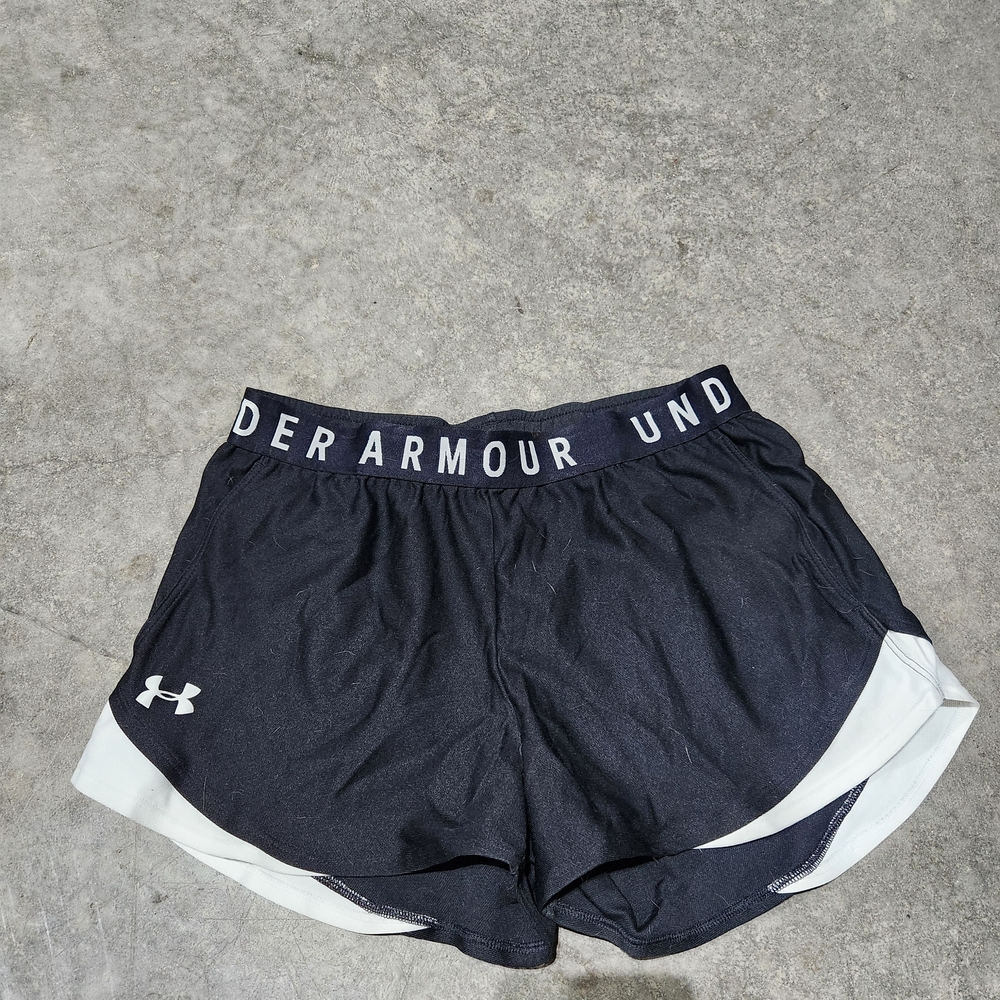 Under Armour Women's Black and White Athletic Shorts